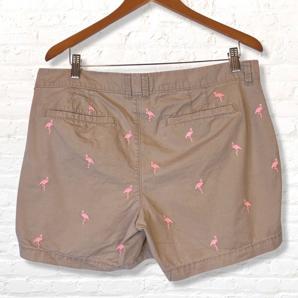 🎁3 for $30 Old Navy Embroidered Pink Neon Flamingo Shorts Size 14 - Picture 4 of 10